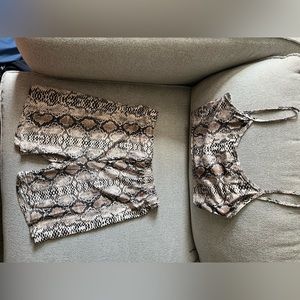 Snakeskin matching set size Large from shein.
